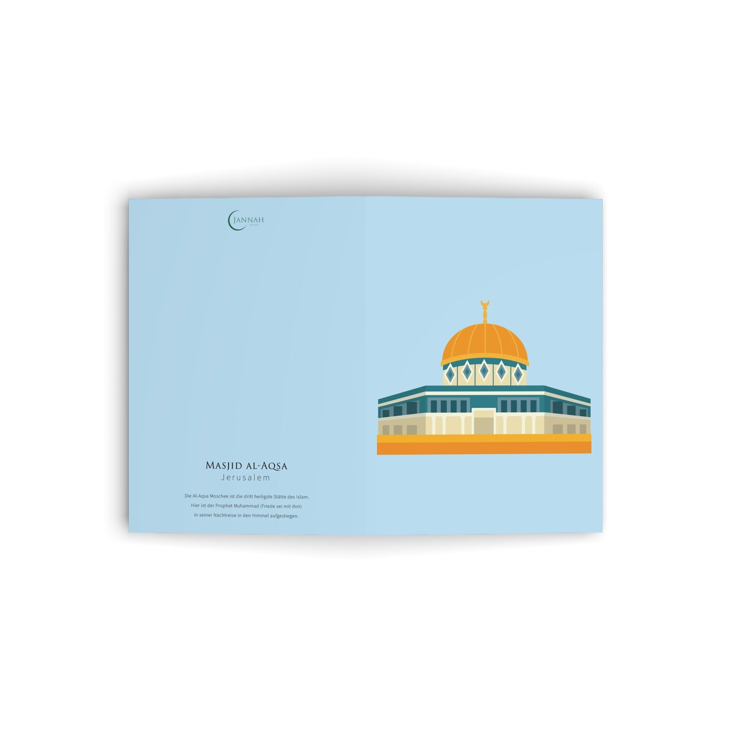 Islamische Grußkarte al-Aqsa in Jerusalem Modern