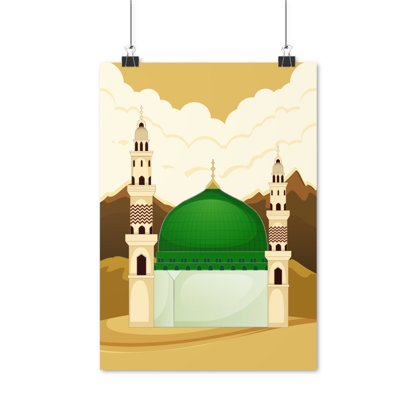 Poster an-Nabawi Moschee in Madina Modern