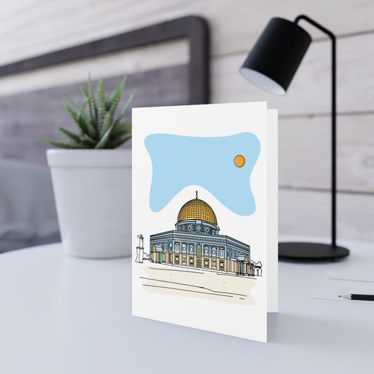 Islamische Grußkarte Masjid al-Sakhra/ al-Aqsa in Jerusalem Fine Line