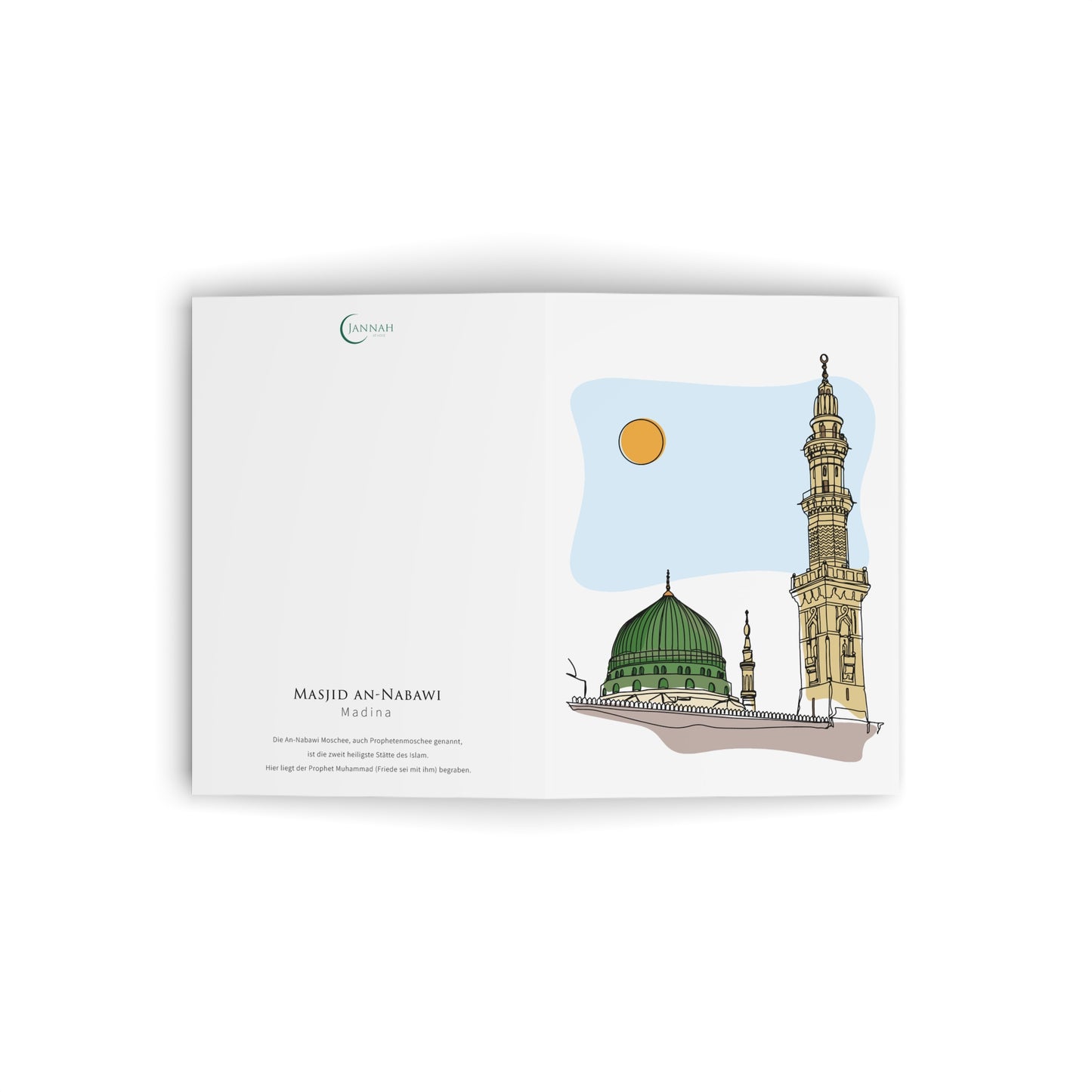Islamische Grußkarte an-Nabawi in Madina Fine Line