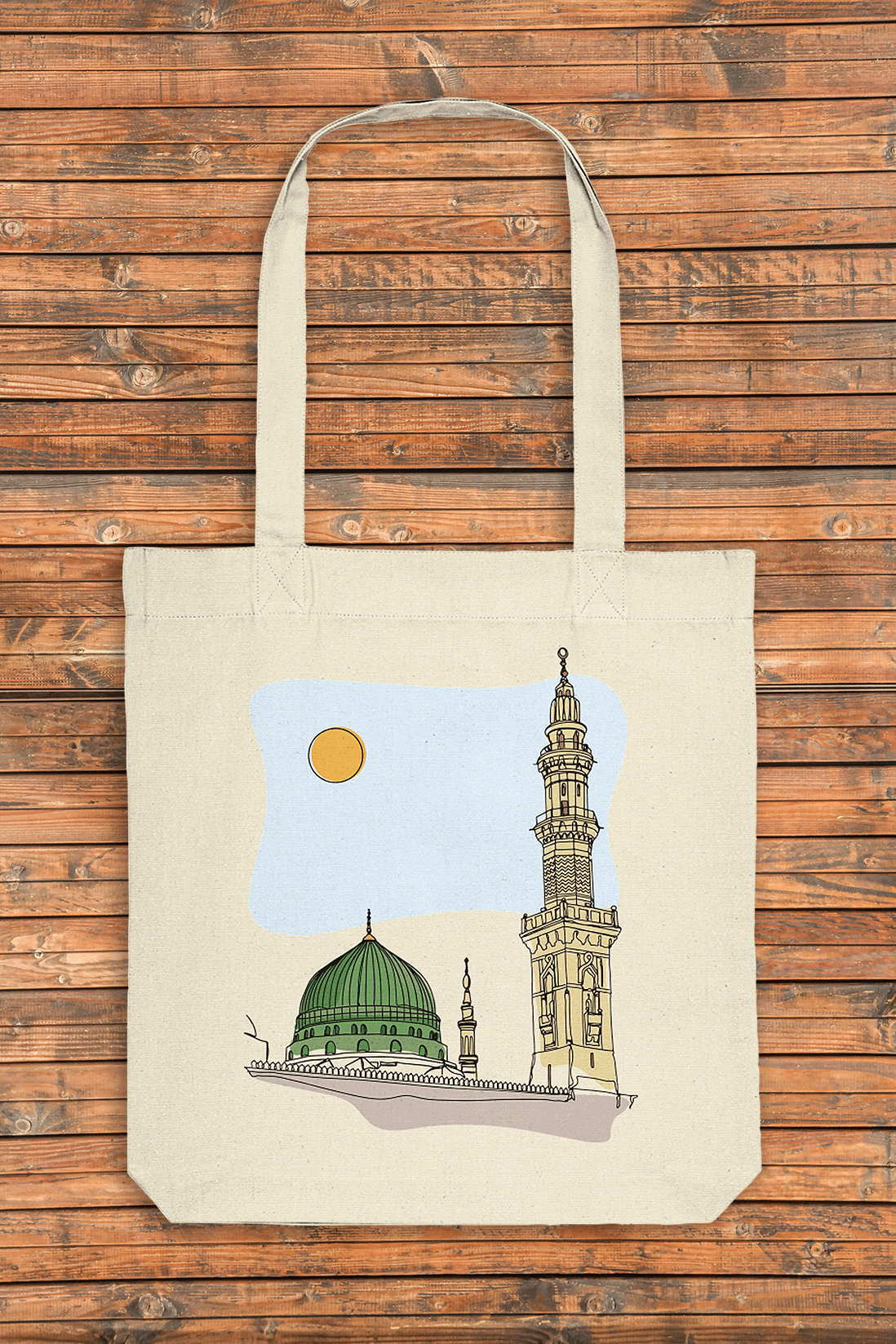 Jute Beutel Masjid an-Nabawi in Madina Fine Line Groß
