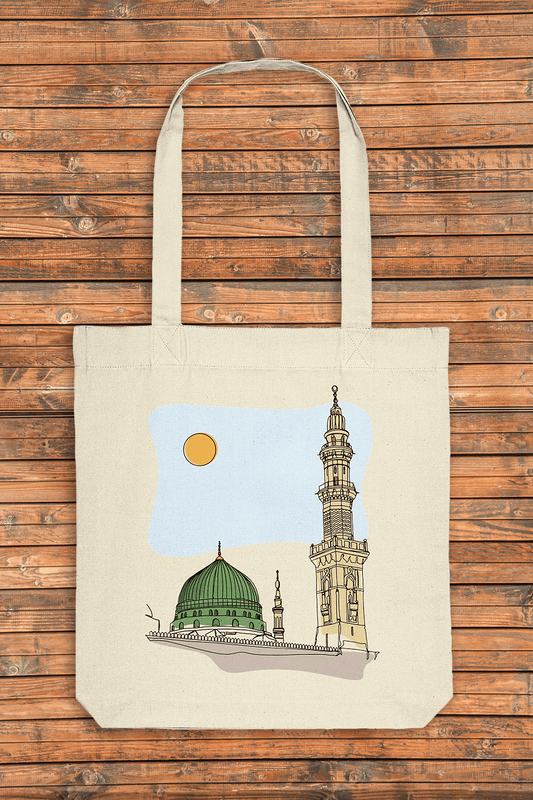 Jute Beutel Masjid an-Nabawi in Madina Fine Line Groß