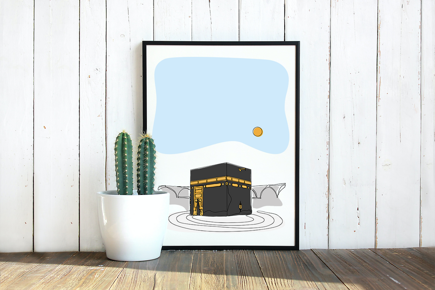 Poster al-Haram Moschee/ Kaaba in Makkah Fine Line
