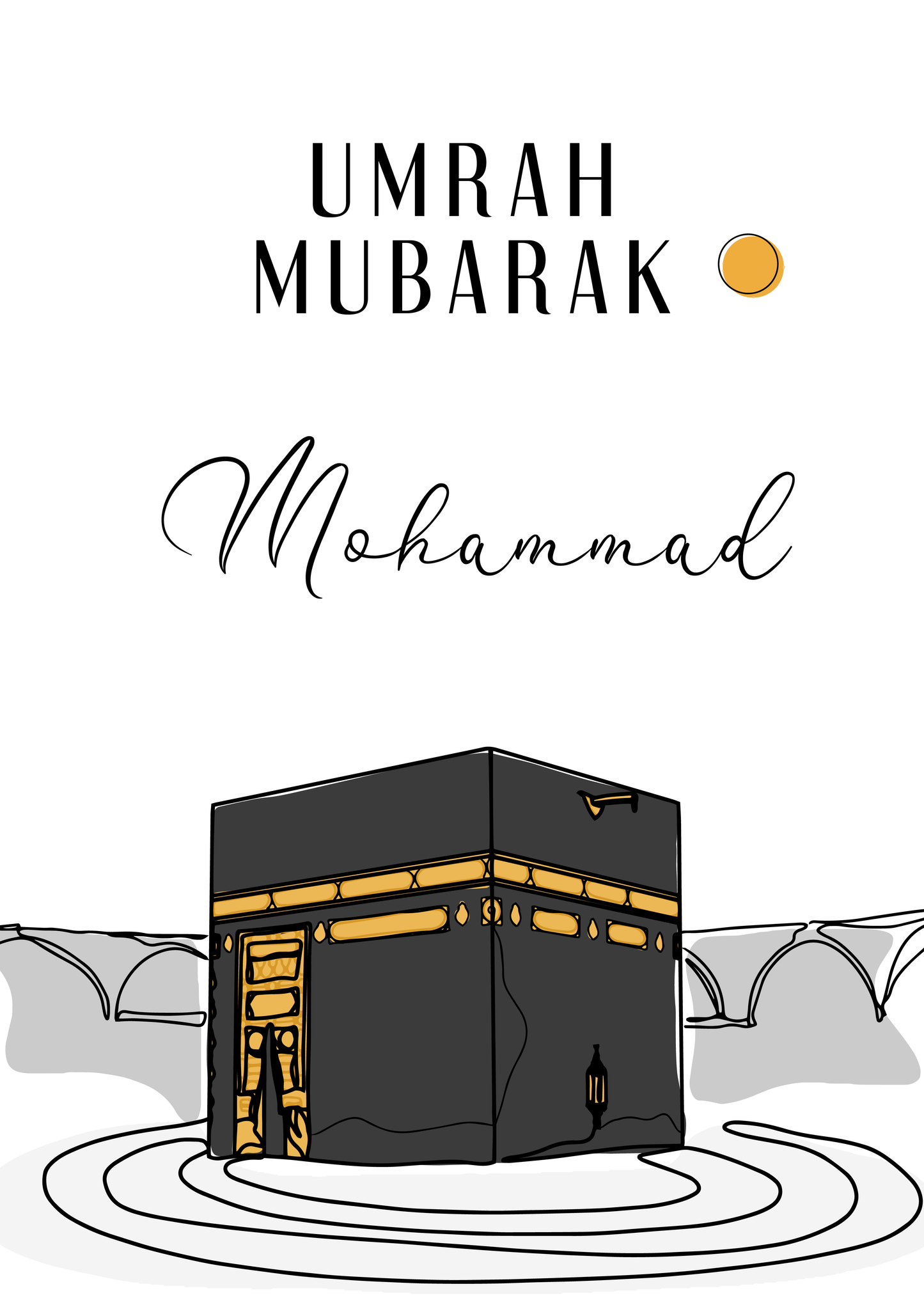 Personalisierteres Umrah oder Hajj Mubarak Poster Makkah