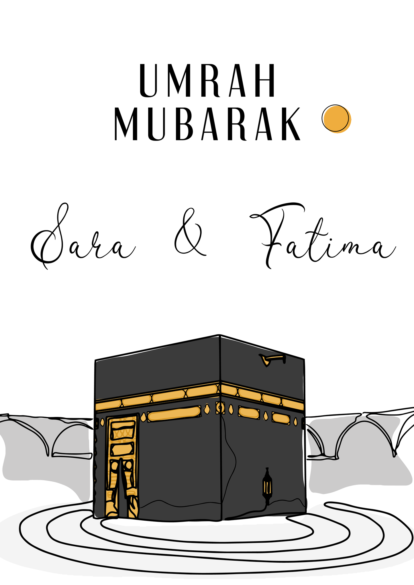 Personalisierteres Umrah oder Hajj Mubarak Poster Makkah